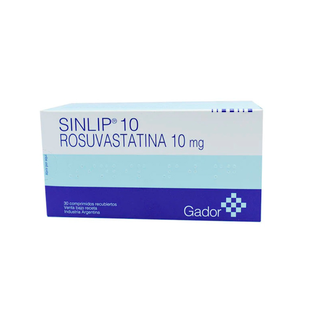 Sinlip 10 Rosuvastatina 10 mg De 30 comprimidos